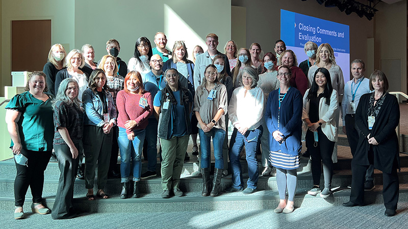 Participants at the September 2022 Nursing Strategic Plan Refresh retreat. Participants included: Tiffany Britt, Jeff D’Angelo, Juliette Ofamen, Casey Campbell, Denise Sackinger, Bri Taylor, Lindsay Walker, Sarah Liss, Hallie Kurtz, Rachel Campos Felizardo, Coral Sepulveda, Jennie Slater, Bonnie Fryzlewicz, Debra Ridling, Dinarte Viveiros, Danica Pytte, Molly Aaseby, Joanie Blanchard, Nic Maurice, Terri Ameri, Emily Moore, Mari Moore, Lori Chudnofsky, Alyssa Hernandez, Carol Shade, Dominic Acala, Melissa Liu, Hector Valdivia, Leah Kroon, Sarah Storhoff, Christina Finch, Kristi Klee