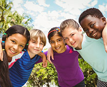 Kids playing outdoors