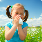 kiddo blowing her nose