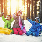 children sledding